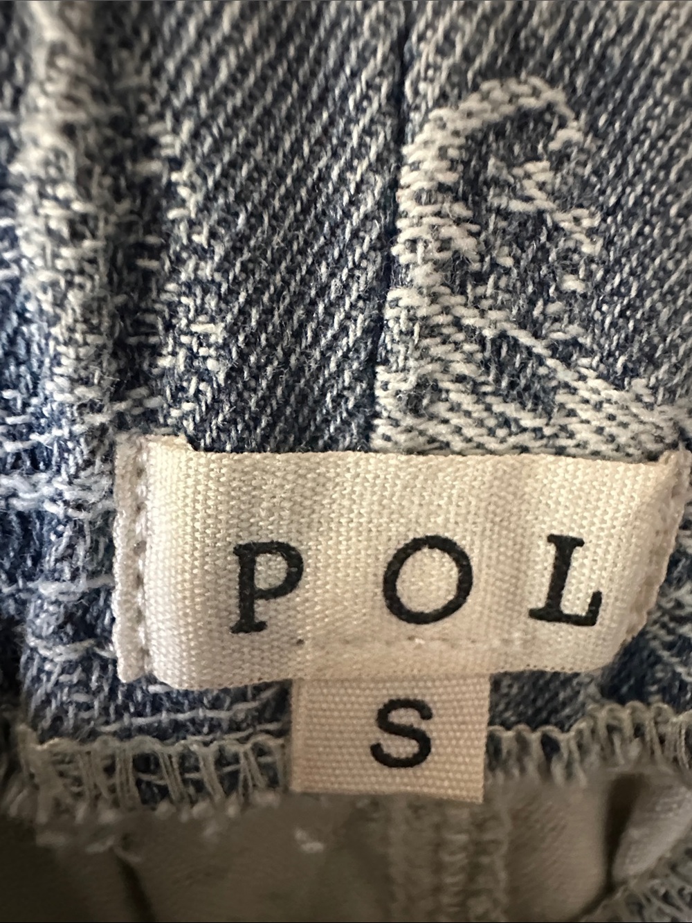 POL Patchwork Lace Embroidered Butterfly Denim Joggers Pants Size Small - Picture 4 of 5